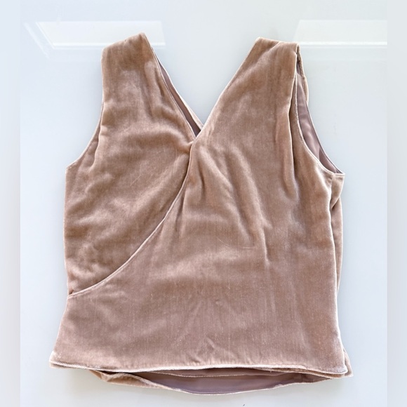 Vintage Giorgio Armani Borgonuovo 21 Blush Velvet Draped Top Made in Italy Sz 42 - Picture 4 of 12